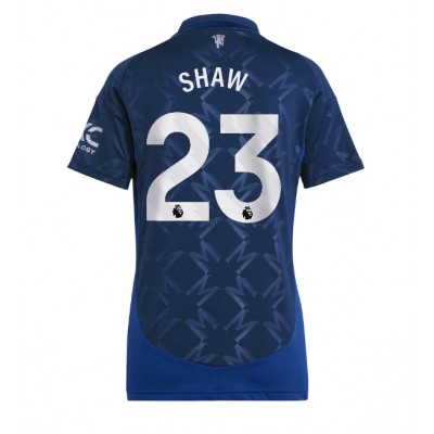 Manchester United Luke Shaw #23 Udebanetrøje Dame 2024-25 Kortærmet Manchester United Luke Shaw #23 Udebanetrøje Dame 2024-25 Kortærmet
